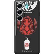 Чорний чохол BoxFace Tecno Camon 40 RedWhite Coffee