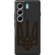 Чорний чохол BoxFace Tecno Camon 40 Ukrainian Trident