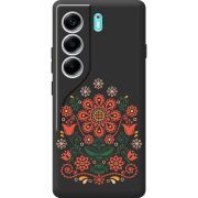 Чорний чохол BoxFace Tecno Camon 40 Ukrainian Ornament