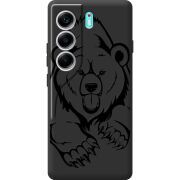 Чорний чохол BoxFace Tecno Camon 40 Grizzly Bear