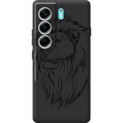 Чорний чохол BoxFace Tecno Camon 40 Lion