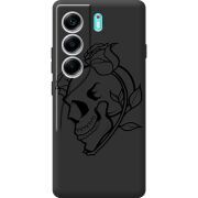 Чорний чохол BoxFace Tecno Camon 40 Skull and Roses