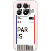 Прозорий чохол BoxFace Xiaomi 17 Ticket Paris