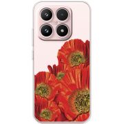 Прозорий чохол BoxFace Xiaomi 17 Red Poppies