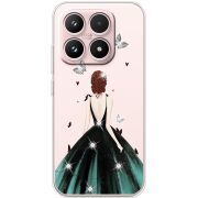 Чохол зі стразами Xiaomi 17 Girl in the green dress