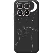 Чорний чохол BoxFace Xiaomi 17 Місячний кіт