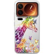 Прозорий чохол BoxFace Xiaomi 17 Pro Colorful Giraffe