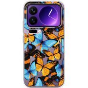Прозорий чохол BoxFace Xiaomi 17 Pro Max Butterfly Morpho