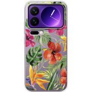 Прозорий чохол BoxFace Xiaomi 17 Pro Max Tropical Flowers