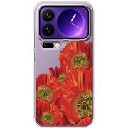 Прозорий чохол BoxFace Xiaomi 17 Pro Max Red Poppies
