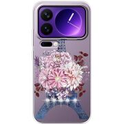 Чохол зі стразами Xiaomi 17 Pro Max Eiffel Tower