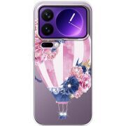 Чохол зі стразами Xiaomi 17 Pro Max Pink Air Baloon