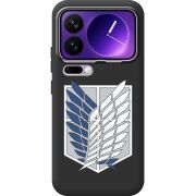 Чорний чохол BoxFace Xiaomi 17 Pro Max Атака Титанов Крылья Свободы