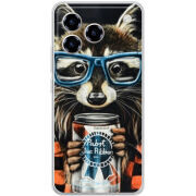 Чохол BoxFace ZTE Blade A76 4G Енот с банкой