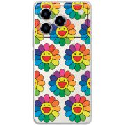 Прозорий чохол BoxFace ZTE Blade A76 4G Hippie Flowers