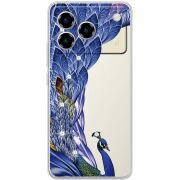 Чохол зі стразами ZTE Blade A76 4G Peafowl