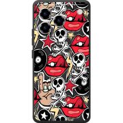 Чорний чохол BoxFace ZTE Blade A76 4G Rock Graffiti