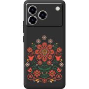 Чорний чохол BoxFace ZTE Blade A76 4G Ukrainian Ornament