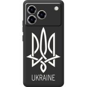 Чорний чохол BoxFace ZTE Blade A76 4G Тризуб монограмма ukraine