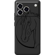 Чорний чохол BoxFace ZTE Blade A76 4G Horse