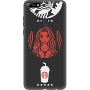 Черный чехол Uprint Huawei Y7 Prime 2018 / Honor 7C Pro RedWhite Coffee