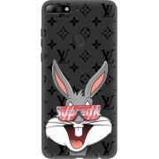 Черный чехол Uprint Huawei Y7 Prime 2018 / Honor 7C Pro looney bunny