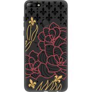 Черный чехол Uprint Huawei Y7 Prime 2018 / Honor 7C Pro FranceFlowers