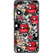 Черный чехол Uprint Huawei Y7 Prime 2018 / Honor 7C Pro Rock Graffiti