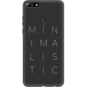 Черный чехол Uprint Huawei Y7 Prime 2018 / Honor 7C Pro Minimalistic