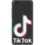 Черный чехол Uprint Huawei Y7 Prime 2018 / Honor 7C Pro Tik Tok