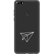 Черный чехол Uprint Huawei Y7 Prime 2018 / Honor 7C Pro Paper Plane