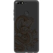 Черный чехол Uprint Huawei Y7 Prime 2018 / Honor 7C Pro Chinese Dragon