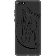 Черный чехол Uprint Huawei Y7 Prime 2018 / Honor 7C Pro Horse