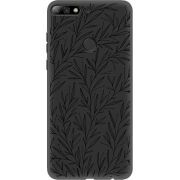 Черный чехол Uprint Huawei Y7 Prime 2018 / Honor 7C Pro Leaves