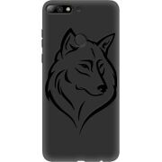 Черный чехол Uprint Huawei Y7 Prime 2018 / Honor 7C Pro Wolf