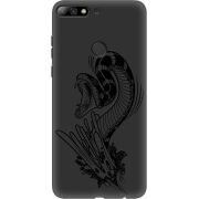 Черный чехол Uprint Huawei Y7 Prime 2018 / Honor 7C Pro Snake