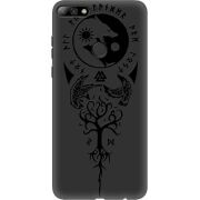 Черный чехол Uprint Huawei Y7 Prime 2018 / Honor 7C Pro Hugin and Munin