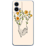 Чохол BoxFace Motorola Moto G35 Flower Hands