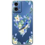 Прозорий чохол BoxFace Motorola Moto G35 Spring Bird