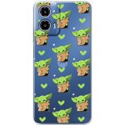 Прозорий чохол BoxFace Motorola Moto G35 Pattern Baby Yoda