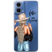 Прозорий чохол BoxFace Motorola Moto G35 Follow Your Dreams