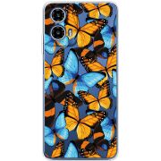 Прозорий чохол BoxFace Motorola Moto G35 Butterfly Morpho