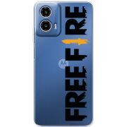 Прозорий чохол BoxFace Motorola Moto G35 Free Fire Black Logo