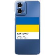Прозорий чохол BoxFace Motorola Moto G35 Pantone вільний синій