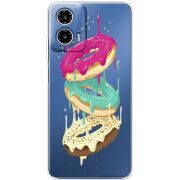 Прозорий чохол BoxFace Motorola Moto G35 Donuts