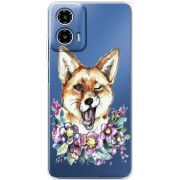 Прозорий чохол BoxFace Motorola Moto G35 Winking Fox
