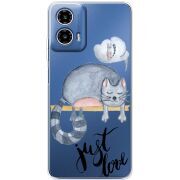 Прозорий чохол BoxFace Motorola Moto G35 Just Love