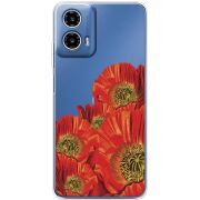 Прозорий чохол BoxFace Motorola Moto G35 Red Poppies