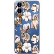 Прозорий чохол BoxFace Motorola Moto G35 Cotton and Rabbits