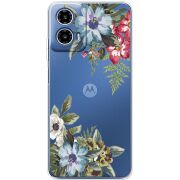 Прозорий чохол BoxFace Motorola Moto G35 Floral